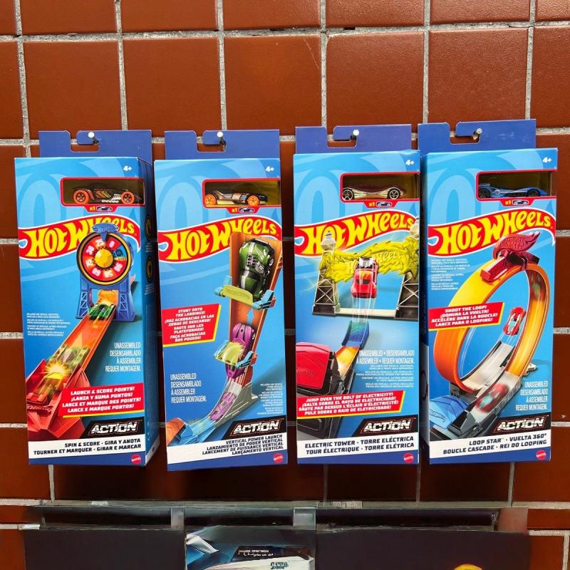 Hot Wheels Car Track Sets - ชุดรถของเล่นฮอตวีลส์ FWM85 แบบไดแคส พร้อมแท่นปล่อยรถ วงล้อ 360