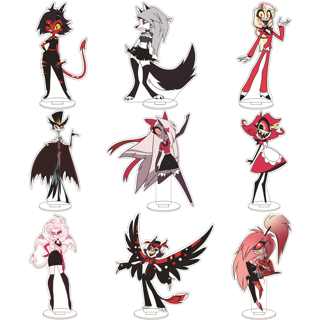 Figma Stand Set - ฟิกเกอร์อะคริลิกตัวละครอนิเมะ Hazbin Hotel ชาร์ลี มอร์นิ่งสตาร์ แวกกี้
