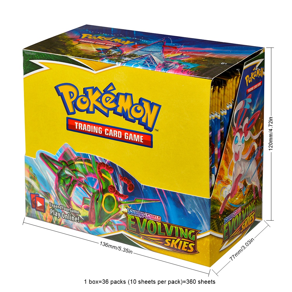 Pokemon Binder Card - กล่องบูสเตอร์โปเกมอน TCG: Sword Shield Evolving Skies