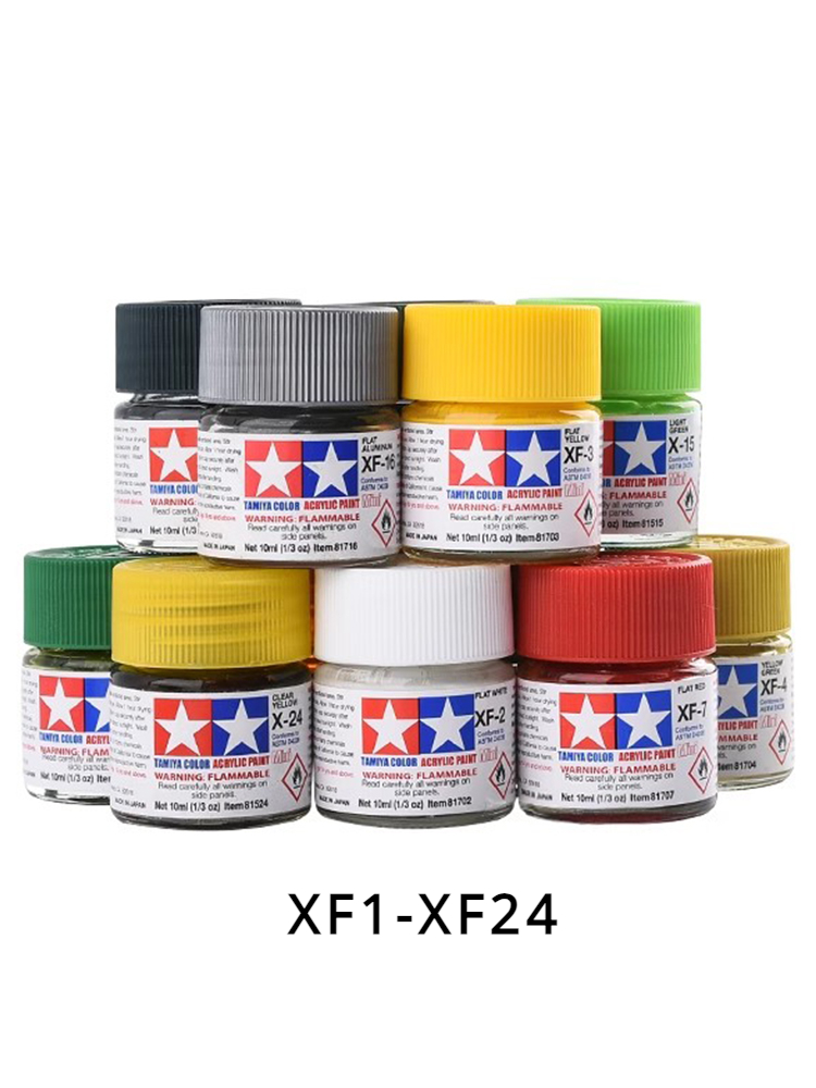 Tamiya Model Paint Set - Tamiya สีอะคริลิคสี XF1-XF24แบน/ด้าน10มล.