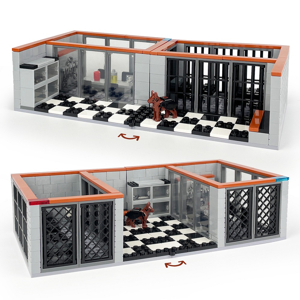 Lego Set Creator - 302PCS คุก City Police Station Interrogation