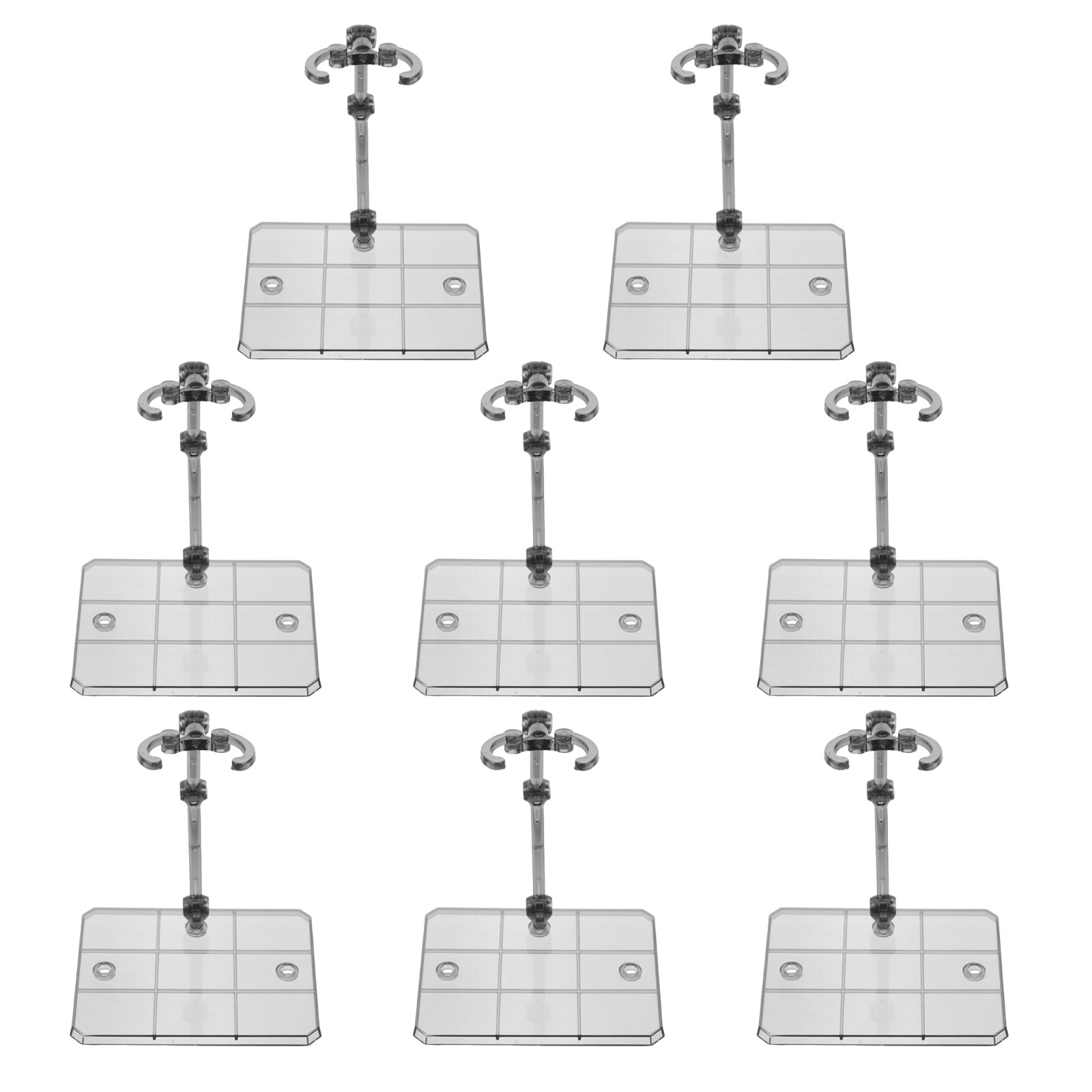 Action Figure Stand - ขาตั้งรองรับฟิกเกอร์แบบมือถือ 8 ชิ้น ฐานตั้งโชว์ที่มั่นคงสำหรับโมเดลแอคชั่น อุปกรณ์เสริมขาตั้งฟิกเกอร์แอคชั่น