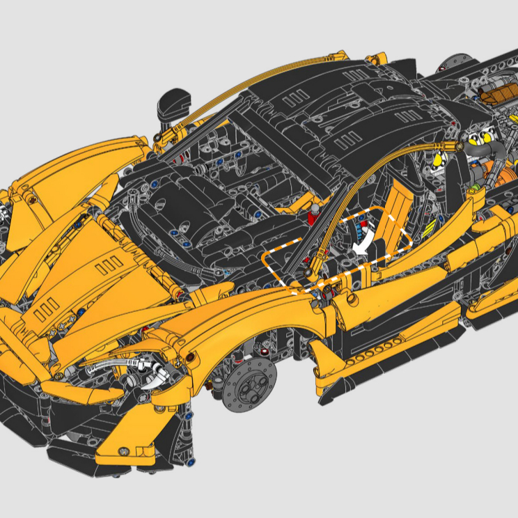 รถสปอร์ตสีเหลืองแบบประกอบเอง ข - Lego Set Technic บทวิจารณ์และราคา