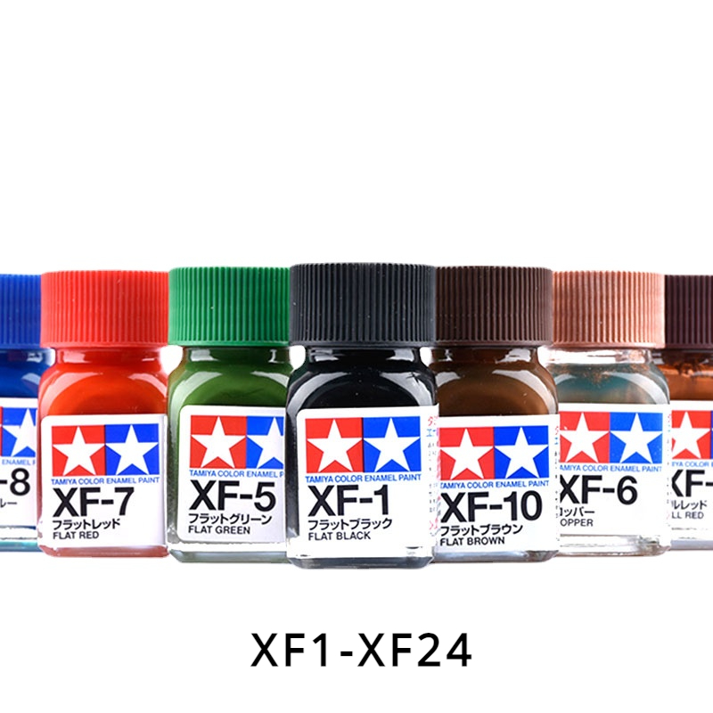 สีทามิยะเคลือบสีแบน XF1-XF24 ( - Tamiya Model Paint Set บทวิจารณ์และราคา