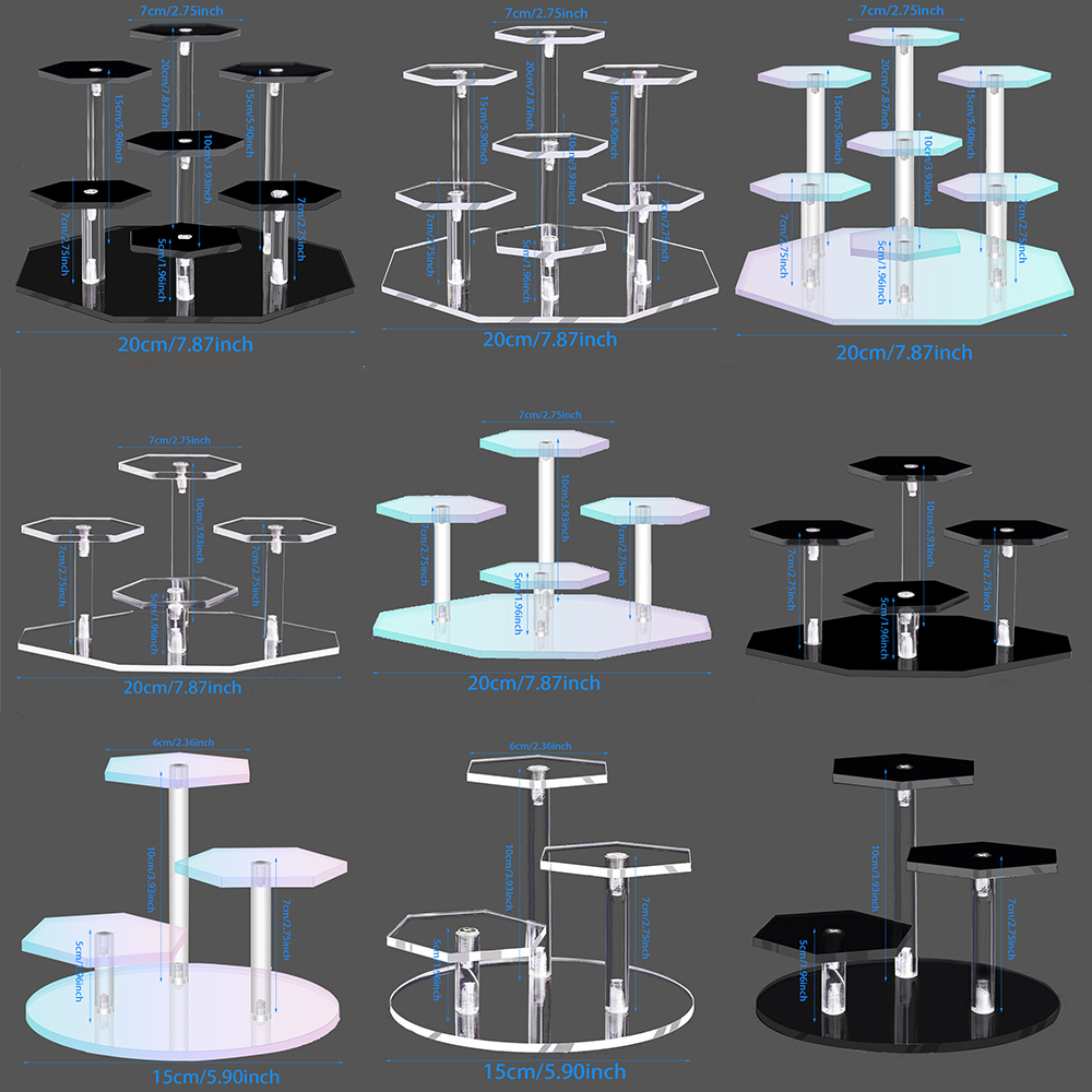 Layered อะคริลิคสําหรับตัวเลขก - Pop Display Shelf บทวิจารณ์และราคา